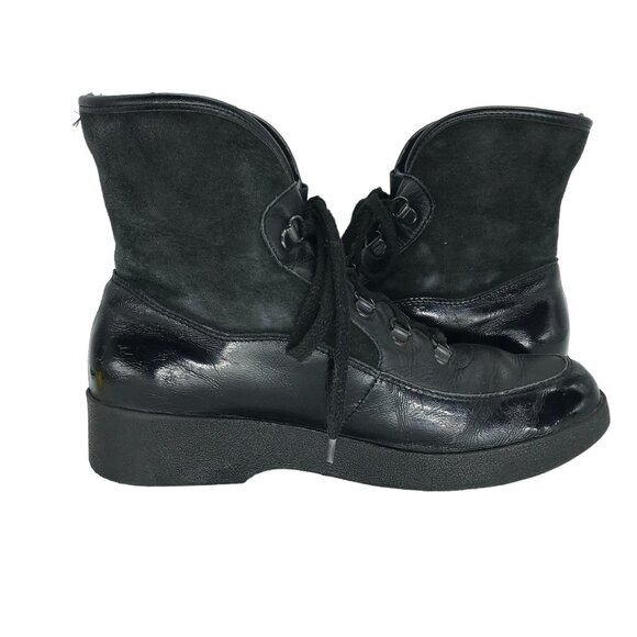 KANDAHAR  Swiss HandMade Ice Clips Ankle Boot Leather Sheepkin Womens 7.5 - Picture 1 of 15